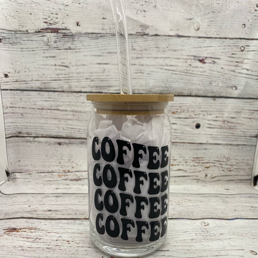 Coffee glass jar